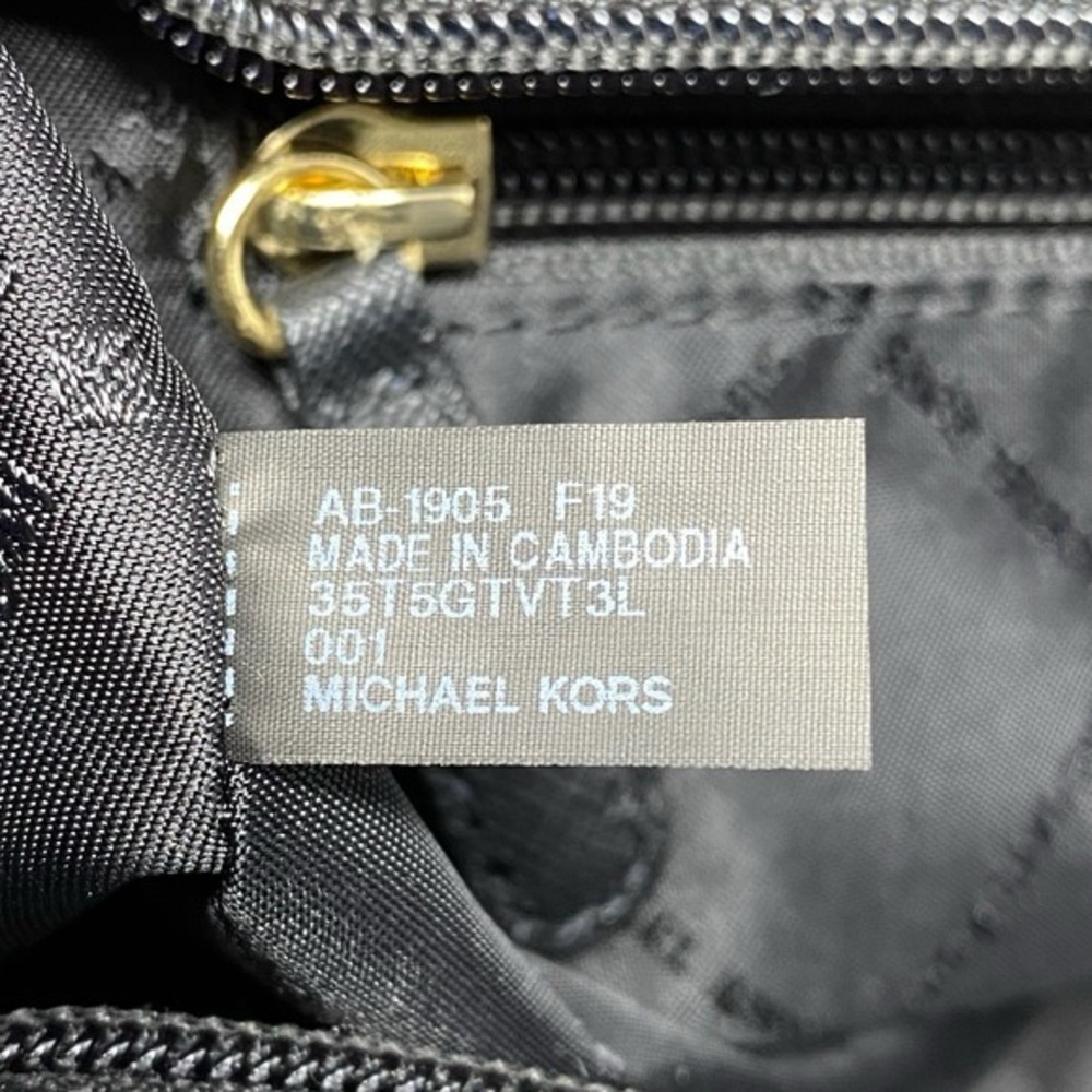 Michael Kors Womens Jet Set Travel Handbag Black Leather‎ Shoulderbag Tote Large - Picture 5 of 15
